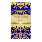 Goldmedaille Damask - Goldenes Weinetikett (Vorne)