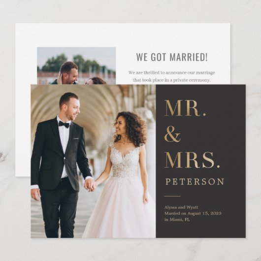 Goldmedaille Dankeskarte (Vorne/Hinten)