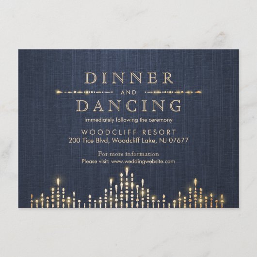 Goldmedaille Deko Vintage Hochzeit Empfang Begleitkarte (Vorderseite)