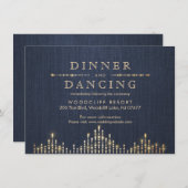 Goldmedaille Deko Vintage Hochzeit Empfang Begleitkarte (Vorne/Hinten)