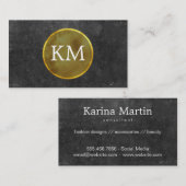 Goldmedaille | Deluxe, Slate Visitenkarte (Vorne/Hinten)