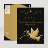 Goldmedaille der Friedensbibel Vers christlicher G Postkarte (Vorne/Hinten)