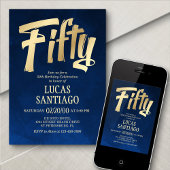 Goldmedaille der Männernacht zum 50. Geburtstag Einladung