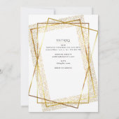 Goldmedaille der weißen katholischen Hochzeit Einladung (Rückseite)