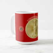 Goldmedaille des Feuerwehrleutnants Kaffeetasse (Vorderseite Links)