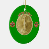 Goldmedaille des Feuerwehrleutnants Keramik Ornament (Rechts)