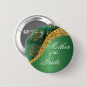 Goldmedaille des Glitzer Green Metallic Mother of  Button (Vorne & Hinten)
