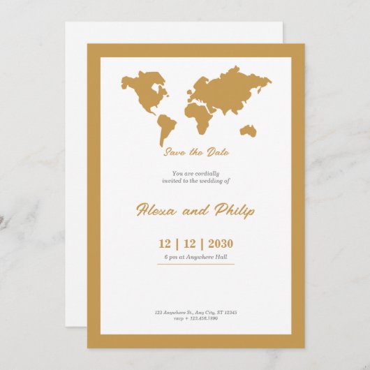 Goldmedaille Einladung (Vorne/Hinten)