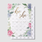Goldmedaille: Er oder sie Blumengrün Pergament Einladungen (Versetzt (Einladung))