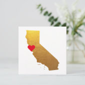 Goldmedaille Foil California Wedding Einladung (Stehend Vorderseite)
