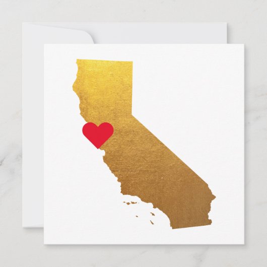 Goldmedaille Foil California Wedding Einladung (Vorderseite)