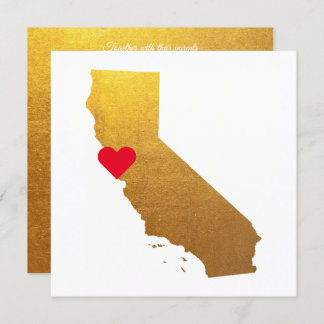 Goldmedaille Foil California Wedding Einladung