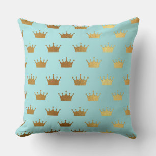Goldmedaille Foil Crown Royal Aquamarin Aqua Moder Kissen