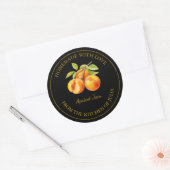 Goldmedaille für Apricot | Schwarz Runder Aufkleber (Umschlag)
