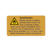 Goldmedaille für Bienenwachskandale Adressaufkleber (Vorne)