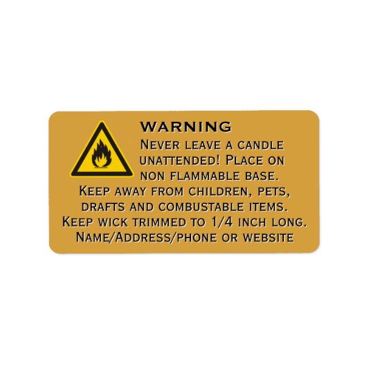 Goldmedaille für Bienenwachskandale Adressaufkleber (Vorne)