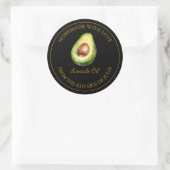 Goldmedaille für das Avocado-Öl | Schwarz Runder Aufkleber (Tasche)
