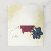 Goldmedaille für die Blume Platzkarte (Außenseite Aufgefaltet)