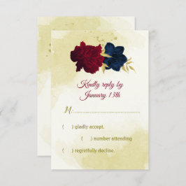 Goldmedaille für die Blume RSVP Karte