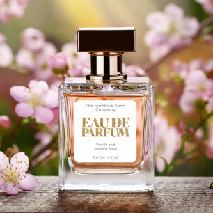 Goldmedaille für Glitzer und Weißes Eau de Parfum Quadratischer Aufkleber
