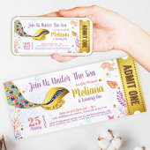 Goldmedaille für Glitzer unter dem Sea Ticket Pass Einladung