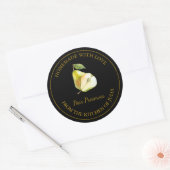 Goldmedaille für hausgemachte Birnen | Schwarz Runder Aufkleber (Umschlag)