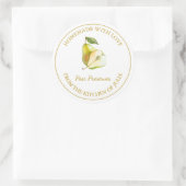 Goldmedaille für hausgemachte Birnen | weiß Runder Aufkleber (Tasche)