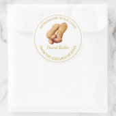 Goldmedaille für hausgemachte Erdnüsse | weiß Runder Aufkleber (Tasche)