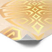 Goldmedaille für Hochzeiten von Schildkröten Poster (Ecke)