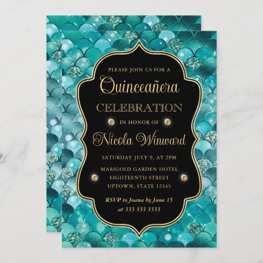 Goldmedaille für Iridescent und Gold Einladung (Vorne/Hinten)