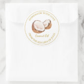 Goldmedaille für Kokosnuss | weiß Runder Aufkleber (Tasche)