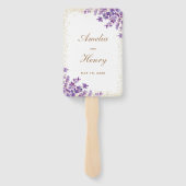 Goldmedaille für Lila Wasserfarben Fächer (Rückseite)