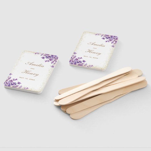 Goldmedaille für Lila Wasserfarben Fächer (Non-assembled)