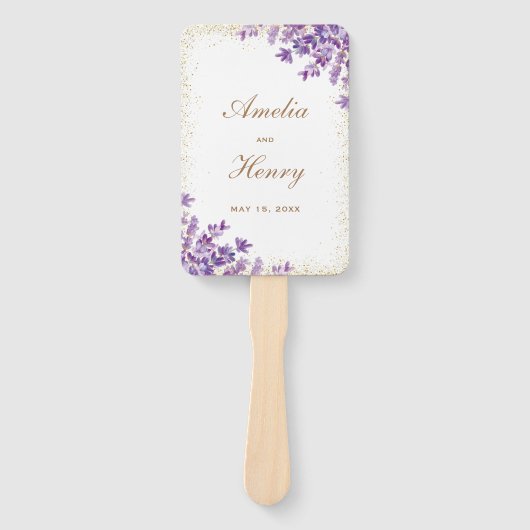 Goldmedaille für Lila Wasserfarben Fächer (Vorderseite)