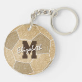 Goldmedaille für mit Monogramm Sportmädchen Schlüsselanhänger (Rückseite)