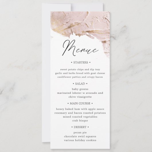 Goldmedaille für Rose Hochzeitsessen - Einladung (Vorderseite)