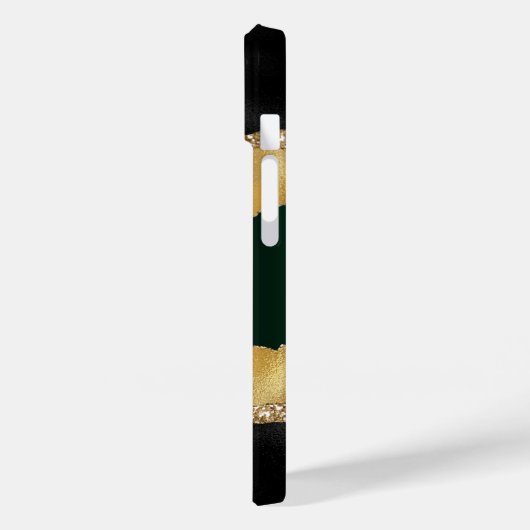 Goldmedaille für schwarze Smaragdgrün Case-Mate iPhone Hülle (Rückseite / Links)