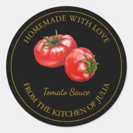 Goldmedaille für Tomato Sauce | Schwarz Runder Aufkleber