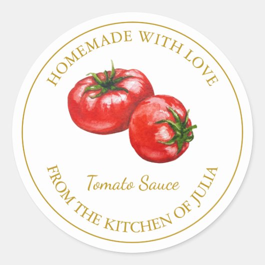Goldmedaille für Tomato Sauce | weiß Runder Aufkleber (Vorderseite)