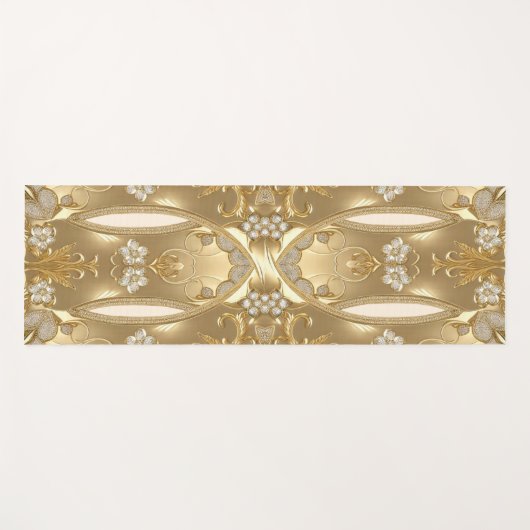 Goldmedaille für Verzierte Blütenblätter Yogamatte (Vorderseite (Horizontal))