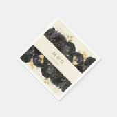 Goldmedaille für Wasserfarben-Rose Serviette (Ecke)