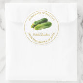 Goldmedaille für Zucchini-Pickle | weiß Runder Aufkleber (Tasche)