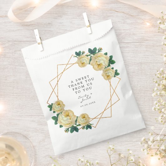 Goldmedaille Geo Elegante Hochzeit der Gelben Glit Geschenktütchen (Ausgeschnitten)