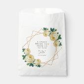 Goldmedaille Geo Elegante Hochzeit der Gelben Glit Geschenktütchen (Vorderseite)