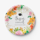 Goldmedaille Glitzer Blumenbotanische Klasse des A Pappteller (Vorderseite)