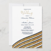 Goldmedaille Glitzer Einladung (Vorderseite)