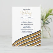 Goldmedaille Glitzer Einladung (Stehend Vorderseite)