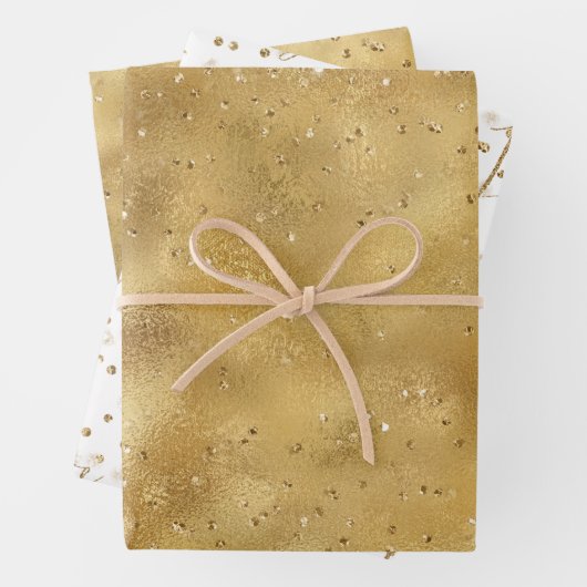 Goldmedaille Glitzer Konfetti Geschenkpapier Set (Beispiel)