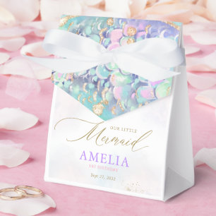 Goldmedaille Glitzer Meerjungfrau Schwanz unter de Geschenkschachtel