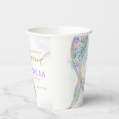 Goldmedaille Glitzer Meerjungfrau Schwanz unter de Pappbecher (Links)